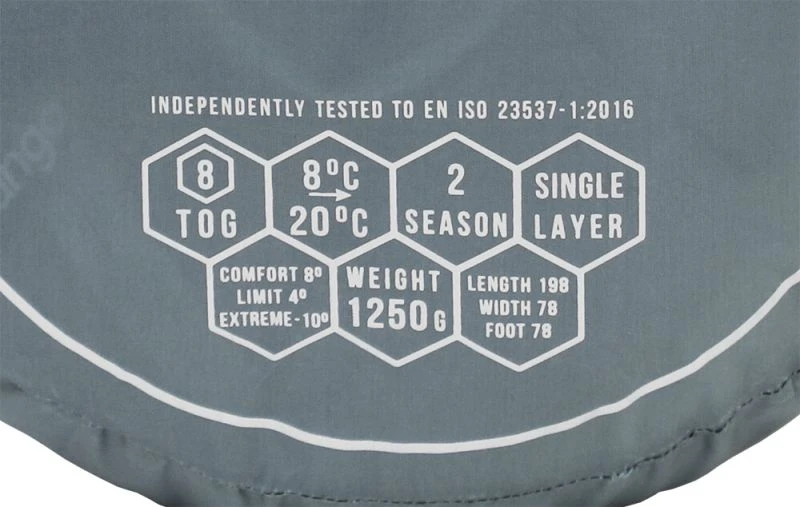 Vango Ember Single Sleeping Bag - Mineral Green 3 Vango Ember Single Sleeping Bag - Mineral Green - Image 3