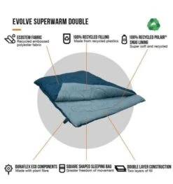 Vango Evolve Superwarm Sleeping Bag - Double 10 Vango Evolve Superwarm Sleeping Bag - Double -Outdoor Camping Gear evolve superwarm double 3 1 1