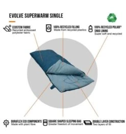 Vango Evolve Superwarm Sleeping Bag - Single 12 Vango Evolve Superwarm Sleeping Bag - Single -Outdoor Camping Gear evolve superwarm single 3 1 1