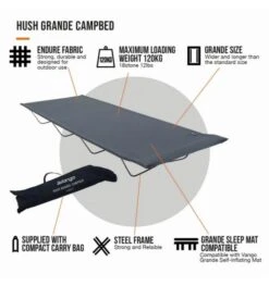 Vango Hush Camp Bed - Grande -Outdoor Camping Gear hush grande campbed 3 1