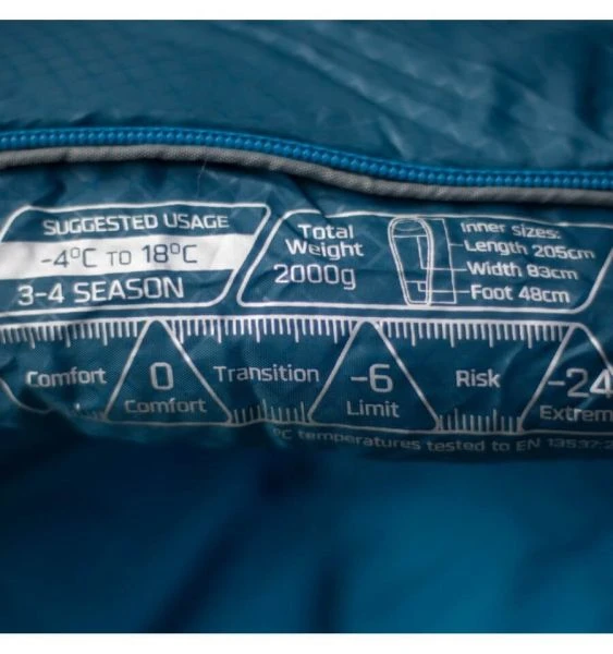 Vango Nitestar Alpha 350 Sleeping Bag - Blue 4 Vango Nitestar Alpha 350 Sleeping Bag - Blue - Image 4