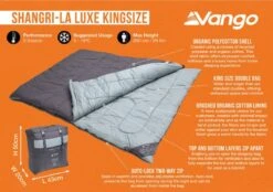 Vango Shangri-La Luxe Kingsize Sleeping Bag 9 Vango Shangri-La Luxe Kingsize Sleeping Bag -Outdoor Camping Gear shangri la luxe kingsize image 3